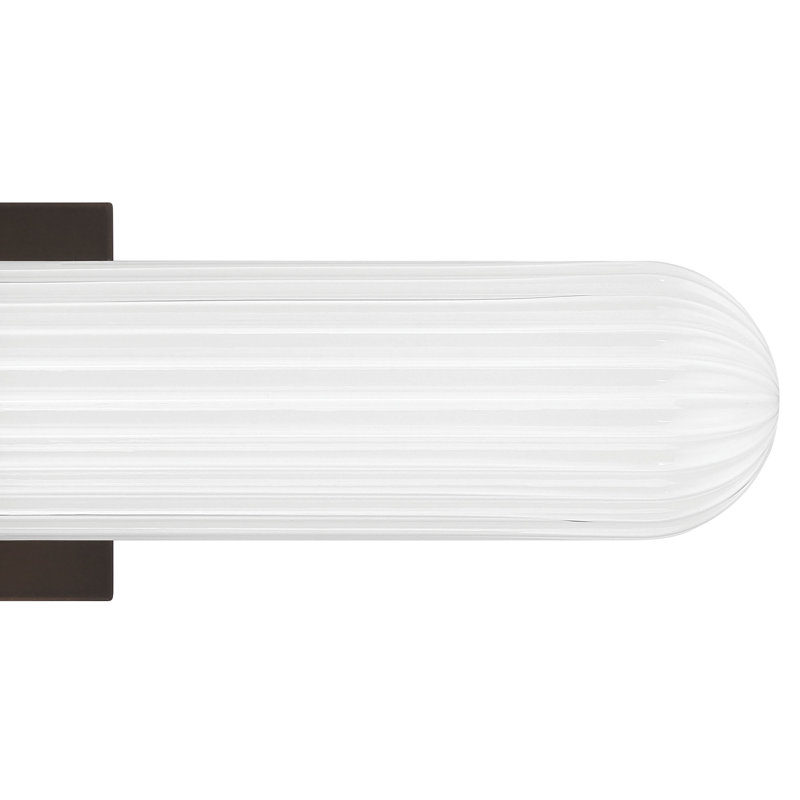 Hunter x Jasmine Roth Beverly Glen 2 Light Bathroom Vanity Wall Light Fixture, Milk White, Matte Bronze