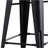 24"Metal Barstool,Country Rustic Style With Back, Kitchen Counter Bar Stool, Lightweight & Sturdy Build, Set Of 4 -Matte Black