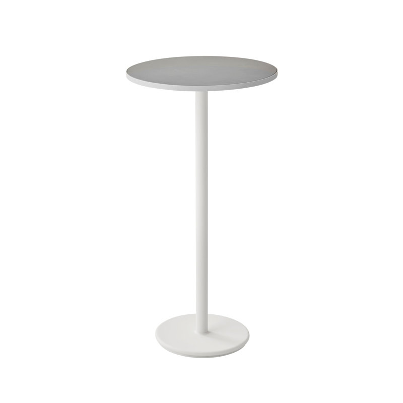 Go Outdoor Round Bar Table, Lava Gray, Light Gray, 29.53"