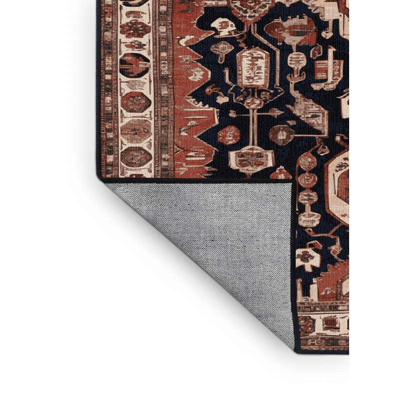 Tapis brun lavable à la machine, Carré 8 pi