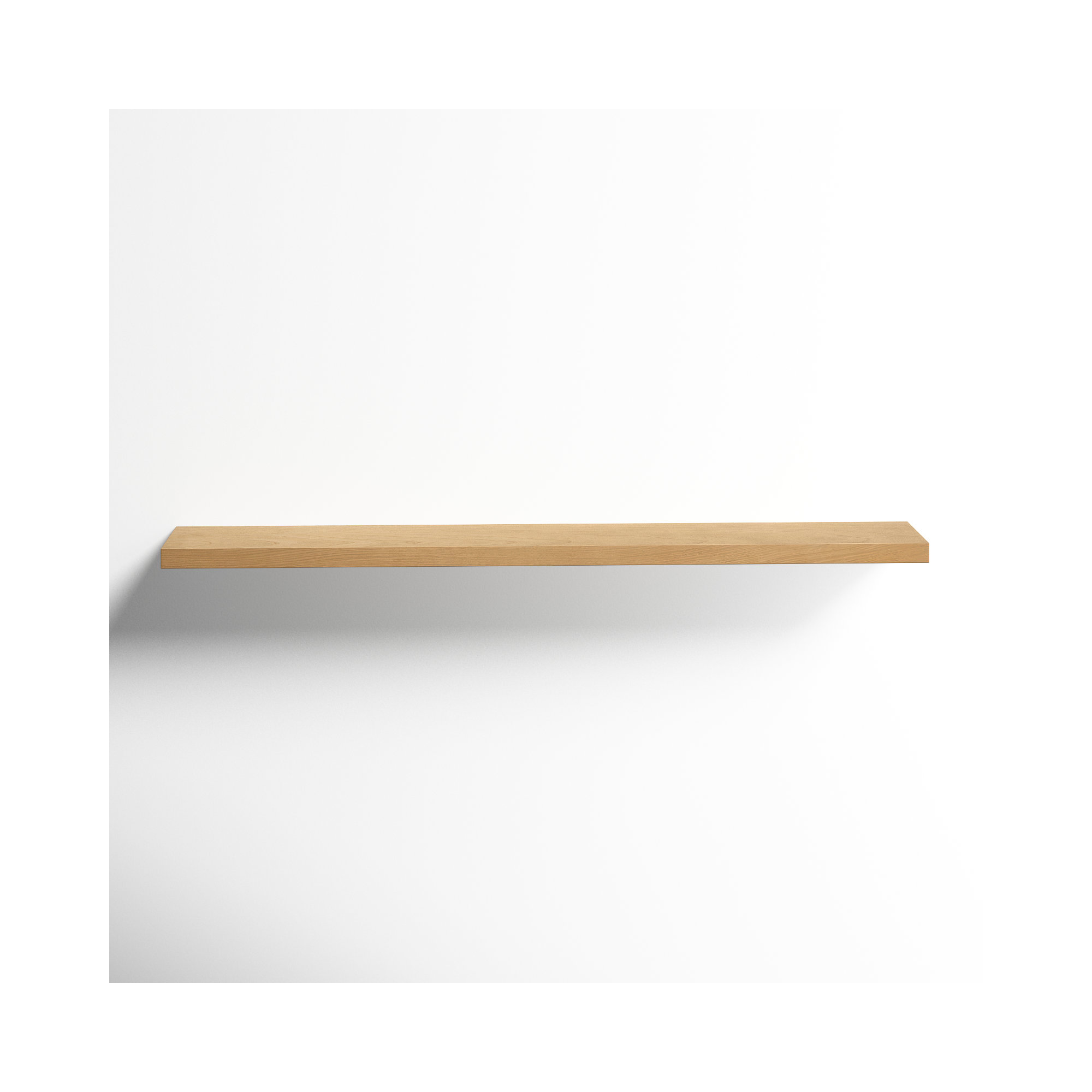 Sherice Floating Shelf, 1.97" H x 74.81" W x 10.24" D, Oak