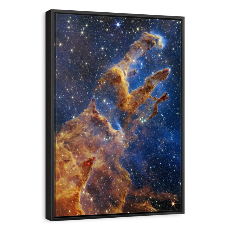 Piliers de la création II, Cadre flottant noir, 17 po x 25 po