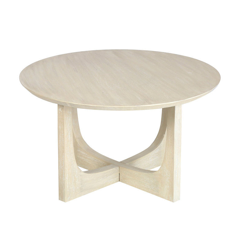 Beige Mango Wood Reverse Arch Side Table