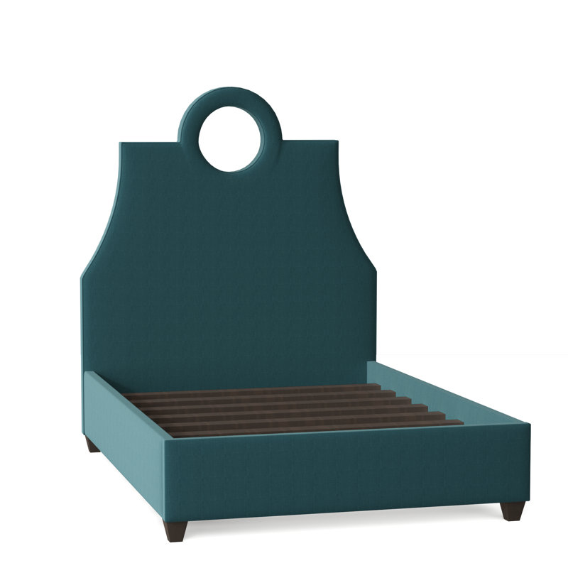 Lit tapissier standard Tess, Double, Surf Tess, Brun acajou