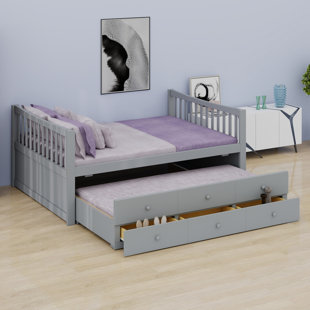 Daybed with Trundle, Storage Drawers for Bedroom