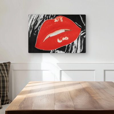 Kissable Glossy Lips Metal Print | Bathroom Pop Art Decor