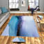 Tapis bleu / mauve en polyester tissé à plat Assar-1599189132