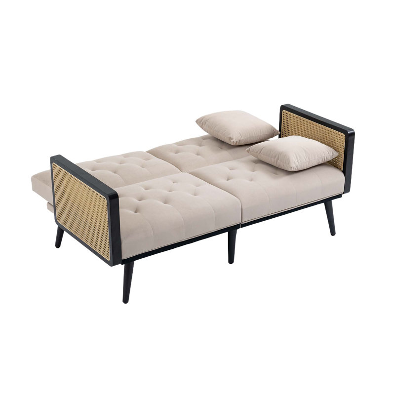 Canapé avec causeuse Accent, Velours beige