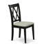 Ensemble de mobilier de salle à manger 7 pièces composé d'une table de salle à manger rectangulaire et de 6 chaises en tissu de lin, noir-401742490-335243491