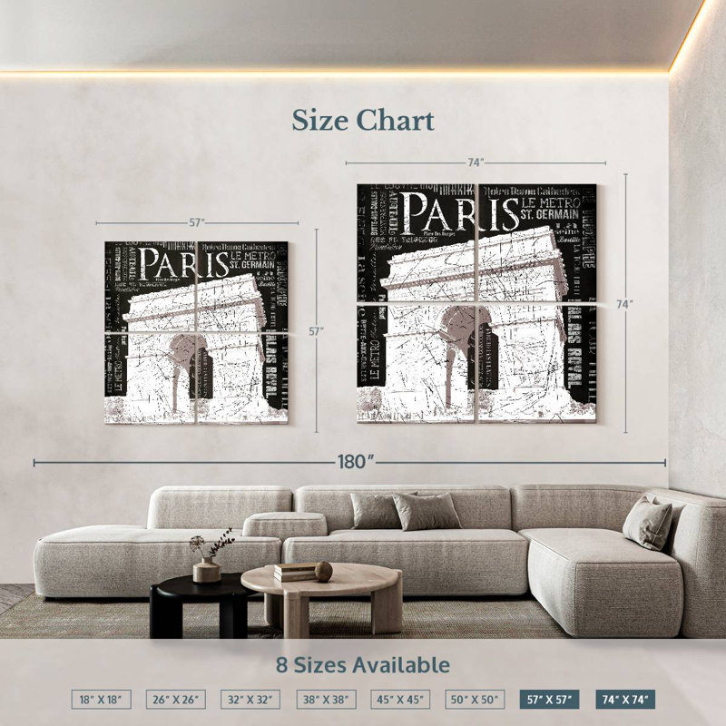 Nicci Paris Arch, H 74 po x l 74 po