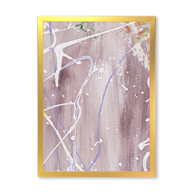 Marbre jaune et noir - reproduction d'art moderne et contemporaine sur toile, Encadrement doré, H 40 po x l 30 po x P 1,5 po