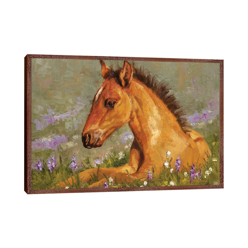 Summer Siesta by Mark McKenna - Painting on Canvas, 45.72cm H x 66.04cm W x 3.81cm D, Classic Brown Wood Framed