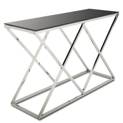 Ewert 120cm Glass Top Console Table