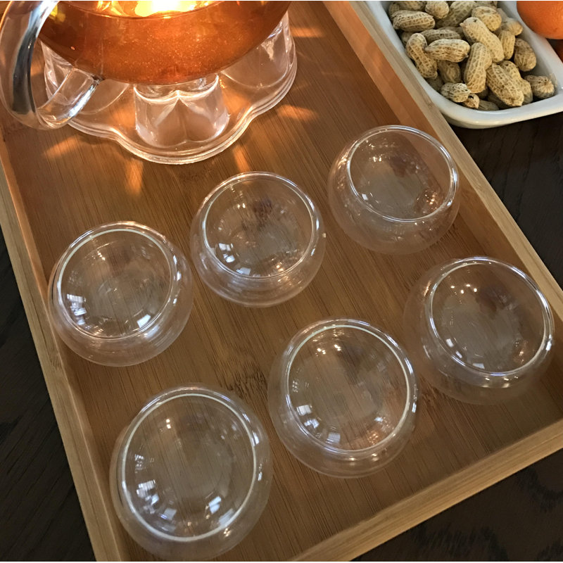 Ensemble de thé en verre 9 pièces anti-chauffage personnel Leatrice