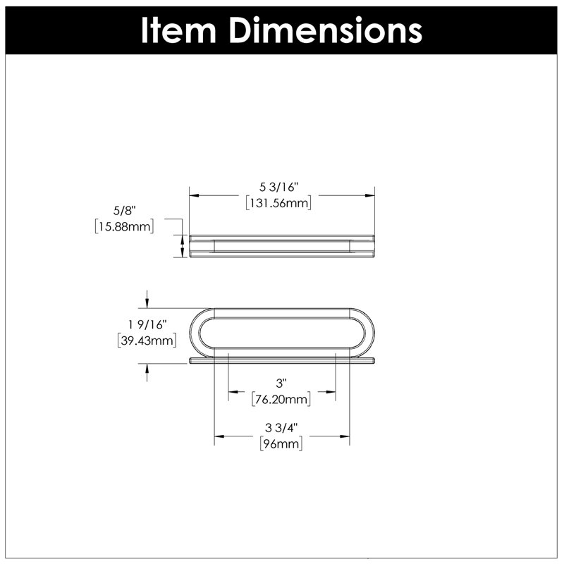 Corsa Collection Designer Pull - 3" & 3-3/4" Center to Center Cabinet Pull Brushed Golden Brass - Contemporary Hardware for Drawers & Cabinets