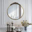 Miroir d'appoint vintage rétro pour entrée avec décor de grandes roses détaillées-1010041576-1010041575