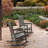 HDPE Rocking Chair Outdoor Set of 2 - Poly High Back Porch Rocker Chairs for Adults - All Weather Resistant Furniture for Patio Front Porch - Gray