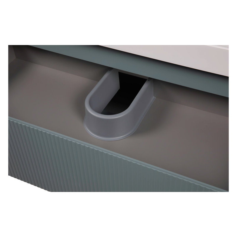 Meuble-lavabo mural moderne avec lavabo | Collection Luxury Green Matte | Panneau de fibres à densité moyenne non toxique ignifuge 36 po, collection R ligne 40 po Omega