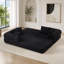 Canapé-lit convertible de 78,9 pouces avec design modulaire et tissu chenille-132915929