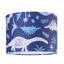 18cm H Cotton Drum Lamp Shade ( Screw On ) in Blue