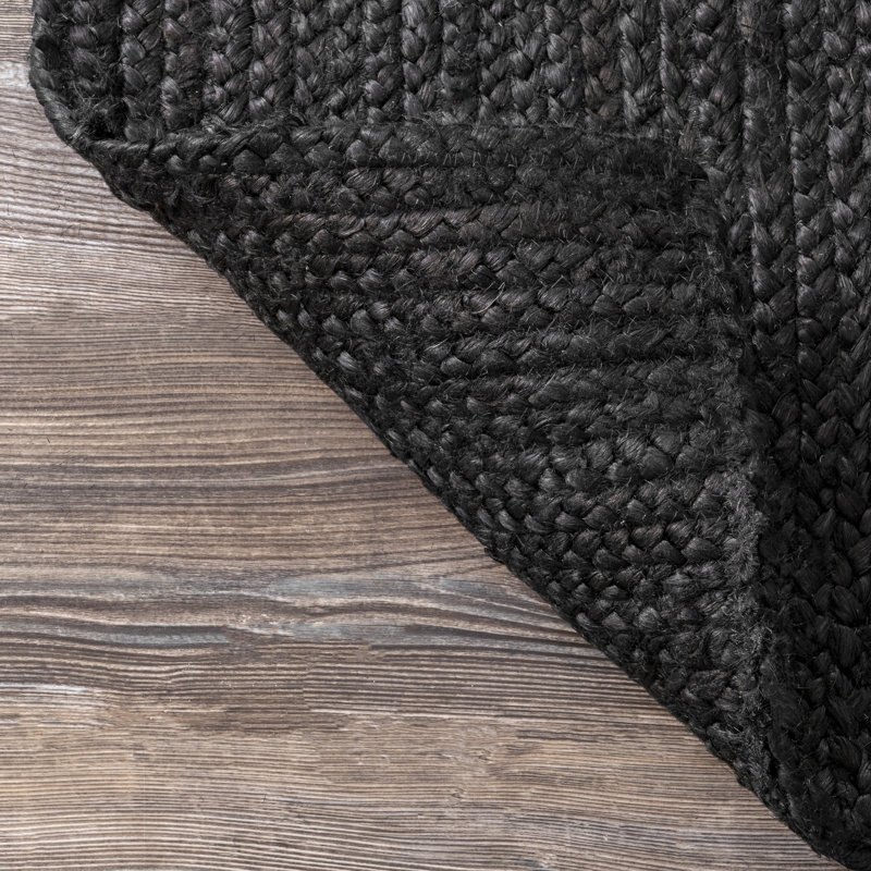 Solid Colour Jute / Sisal Hand Woven Area Rug, Rectangle 61 x 91cm