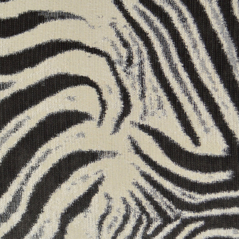 Zebrana Animal Print Throw Pillow, Charcoal, Square 24"