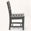 Ensemble de 2 chaises d'extérieur sans accoudoirs en PEHD avec finition grise-1080961591