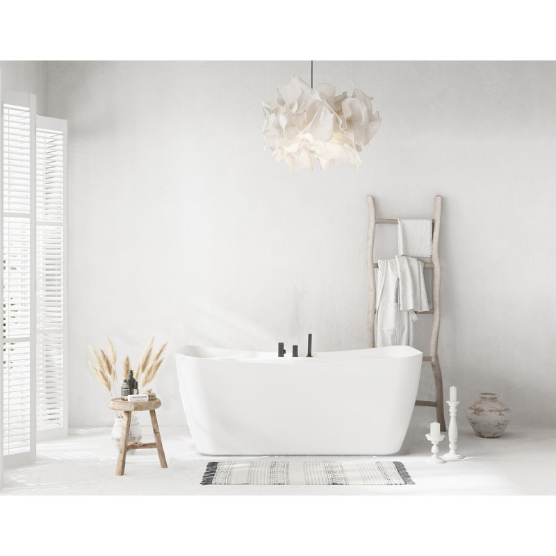 Baignoire de trempage autoportante Dezra, Matte Black