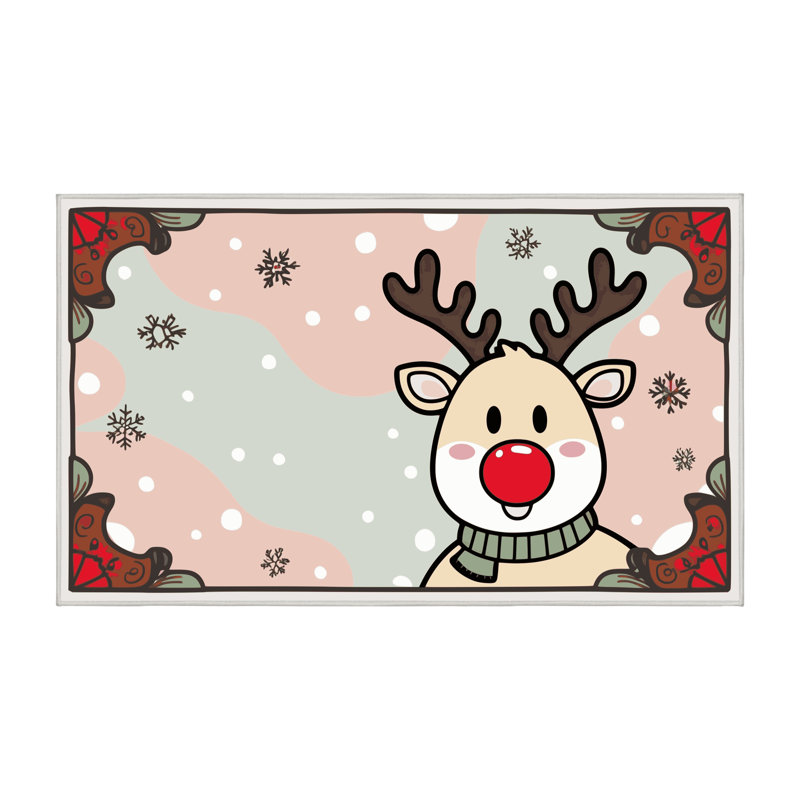 Tapis vacances de Noël The Holiday Aisle®, Rectangulaire 2 pi x 3 pi