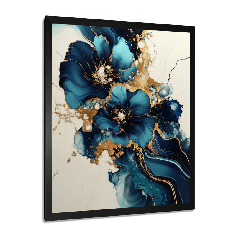 Silvestri - Art mural abstrait sur toile, Noir, noir, noir, noir, H 20 po x l 12 po, Reproduction encadrée d'une seule photo