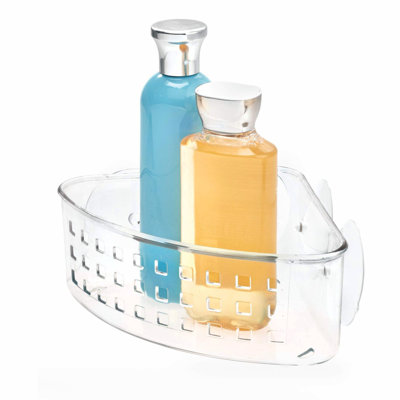ClearView Corner Shower Caddy with Suction Cups - Bathroom Organizer Basket