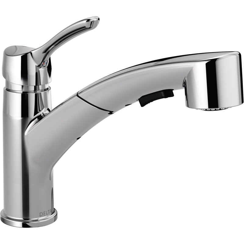 Collins Pull Out Sprayer Kitchen Sink Faucet, Single Handle Kitchen Faucet, Chrome