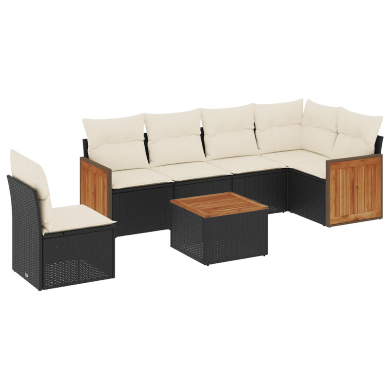 Ensemble de canapé de jardin en acier thermolaqué Vidaxl Large