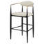 Chaise de bar rembourrée en tissu beige Renfroe (sans la table)-1908334446-1908334481