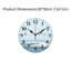 Coastal Seagull Round Decor Wall Clock 12in x 12in, for Western Restaurant Outer Hall