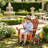 Wooden Kid's Adirondack Chair, Natural Cedar Patio Lounge Chair for Indoor & Outdoor