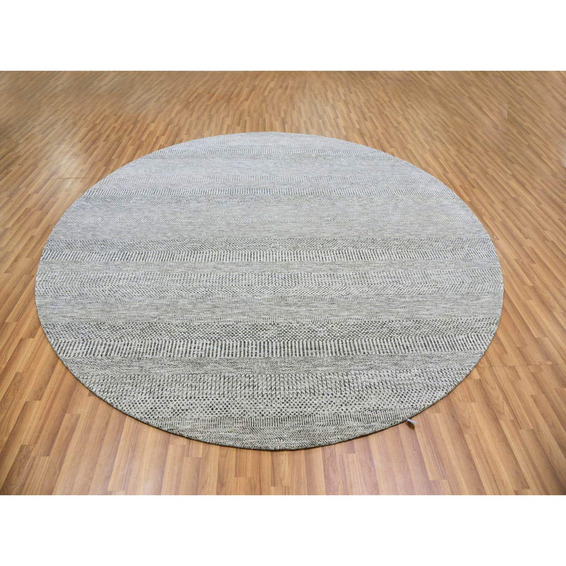 Tapis rond en laine nouvel âge unique 9 pi 8 po Ashtyn