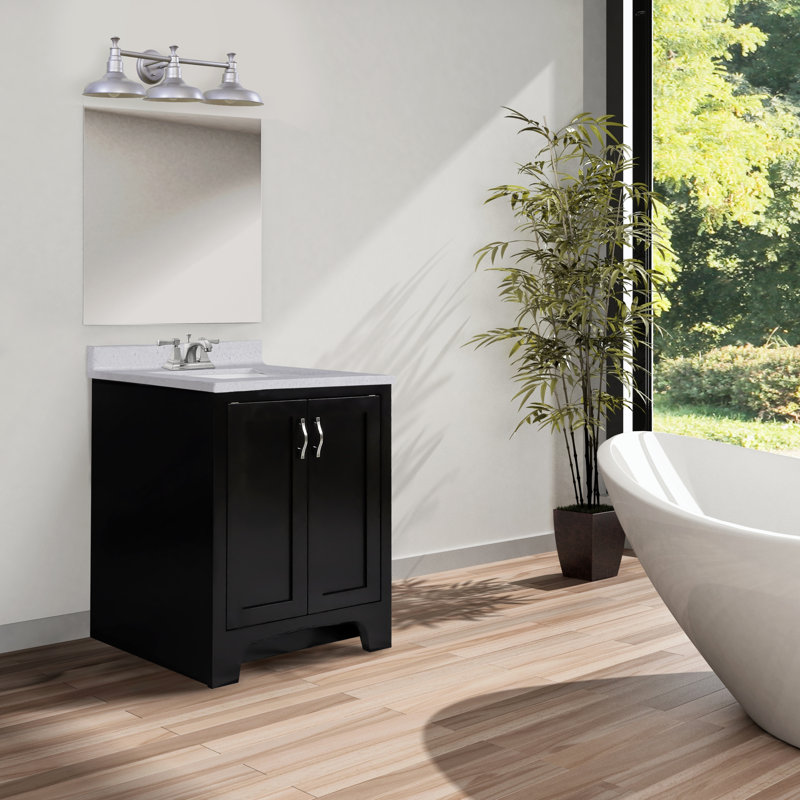 Éclairage de salle de bain à intensité variable 3 lumières Cathryn, Galvanisé