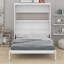 Lit escamotable robuste avec tablettes de rangement-2020025649