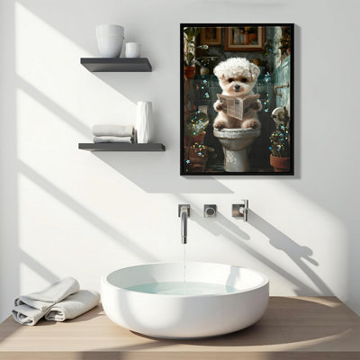 Drôle de salle de bain, art mural
