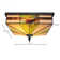 Tiffany 6"-Wide Retro Square Tiffany Ceiling Light