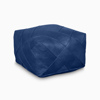 Natumbua Upholstered Top Grain Leather Ottoman