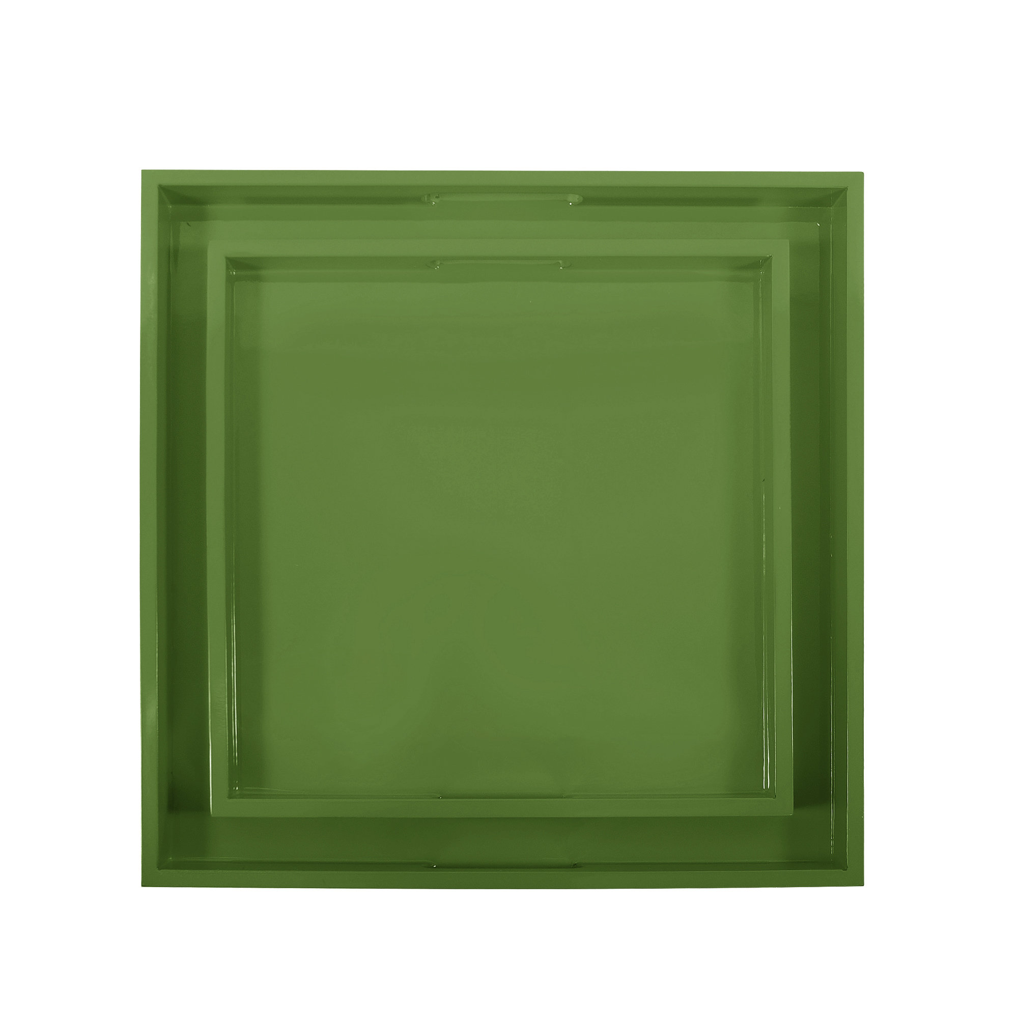 Lavande 2 Piece Tray Set, Dark Green