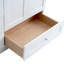 Meuble-lavabo de 36 po avec lavabo en céramique, espace pour les petites salles de bain, caractéristiques de fermeture en douceur, meuble-lavabo à poignée Shaker, armoire blanche, 4 tiroirs, 2 portes, surface d'évier lisse, assemblage facile