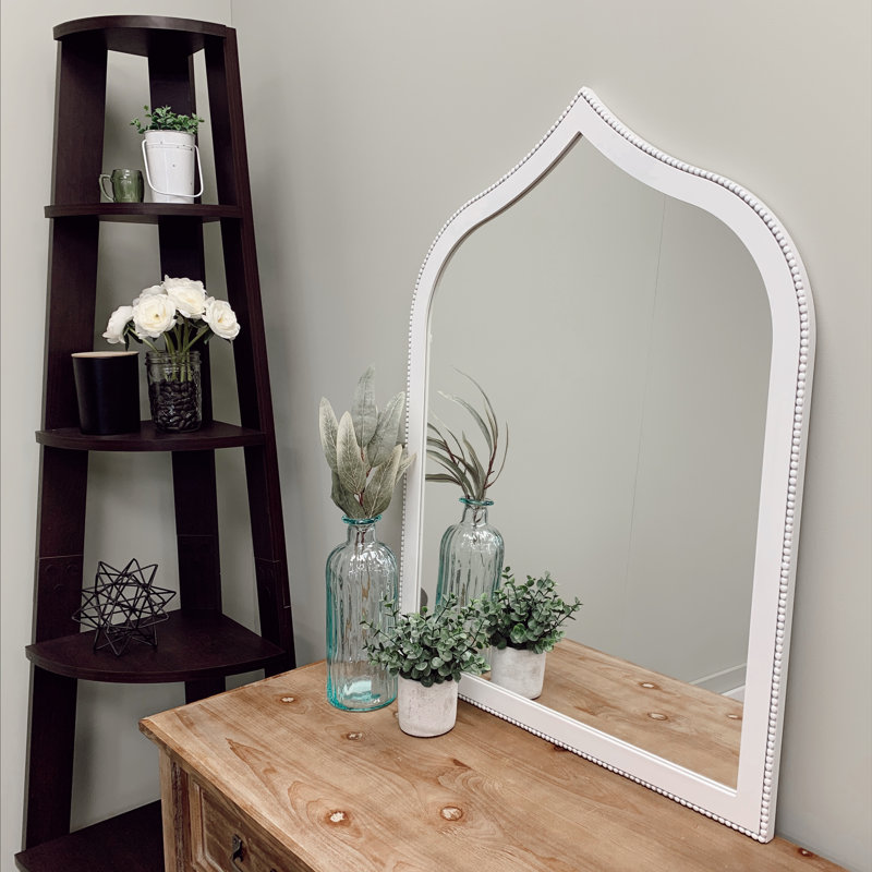 Miroir Aspynn, 32,38 po x 24,38 po, Lin blanc