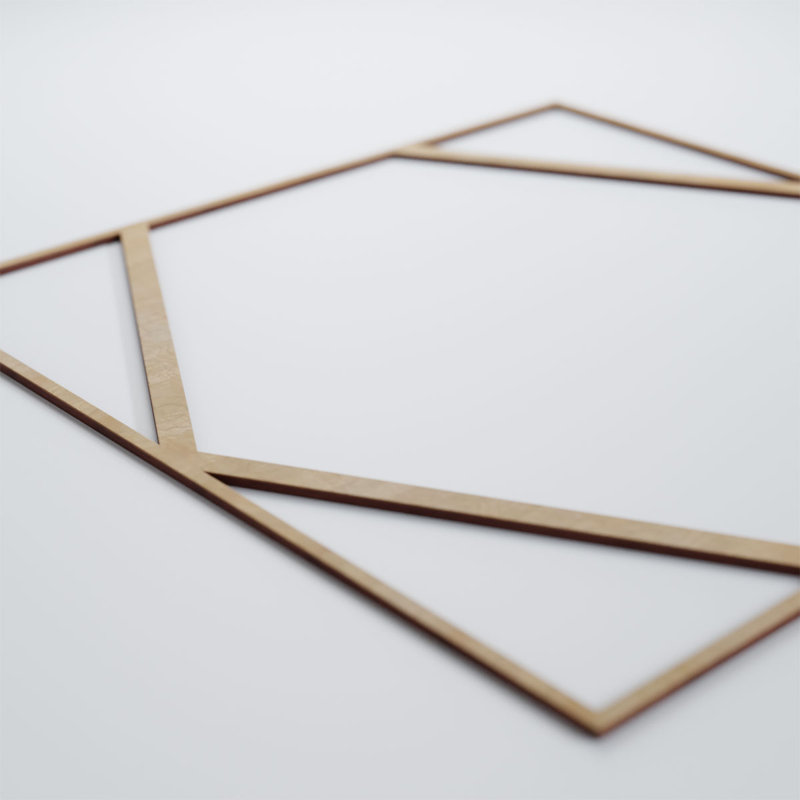 Panneaux muraux décoratifs en bois Fraser, Bouleau, H 23 3/8 po x l 23 3/8 po x P 3/8 po