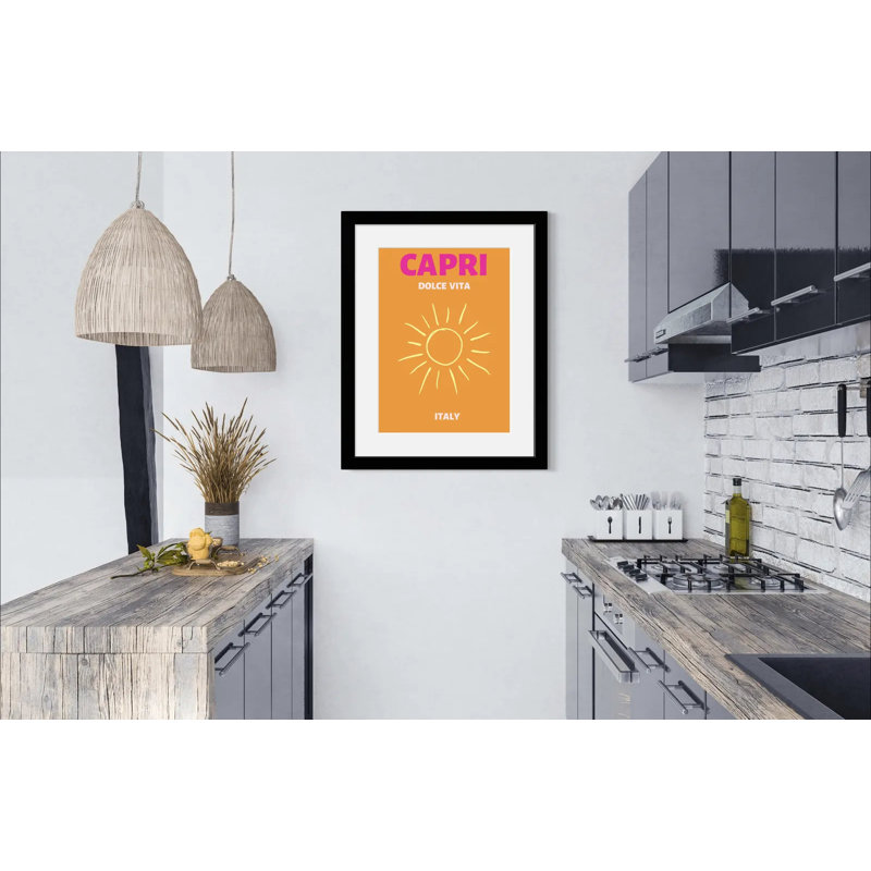 Capri Dolce Vita Sunshine Mediterranean Art Print, 42 cm H x 30 cm W
