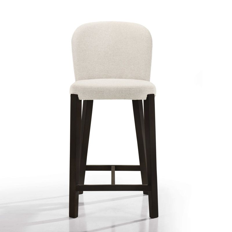 Larsen Illeigh 26'' Counter Stool, Dark Brown, Oatmeal
