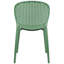Chaise de salle à manger à dossier perforé en plastique Tropical Cottage, chaise d'appoint de patio intérieur et extérieur empilable, sièges résistants aux intempéries pour la cuisine, le restaurant, le balcon, le porche, la cour, le vert-88165267