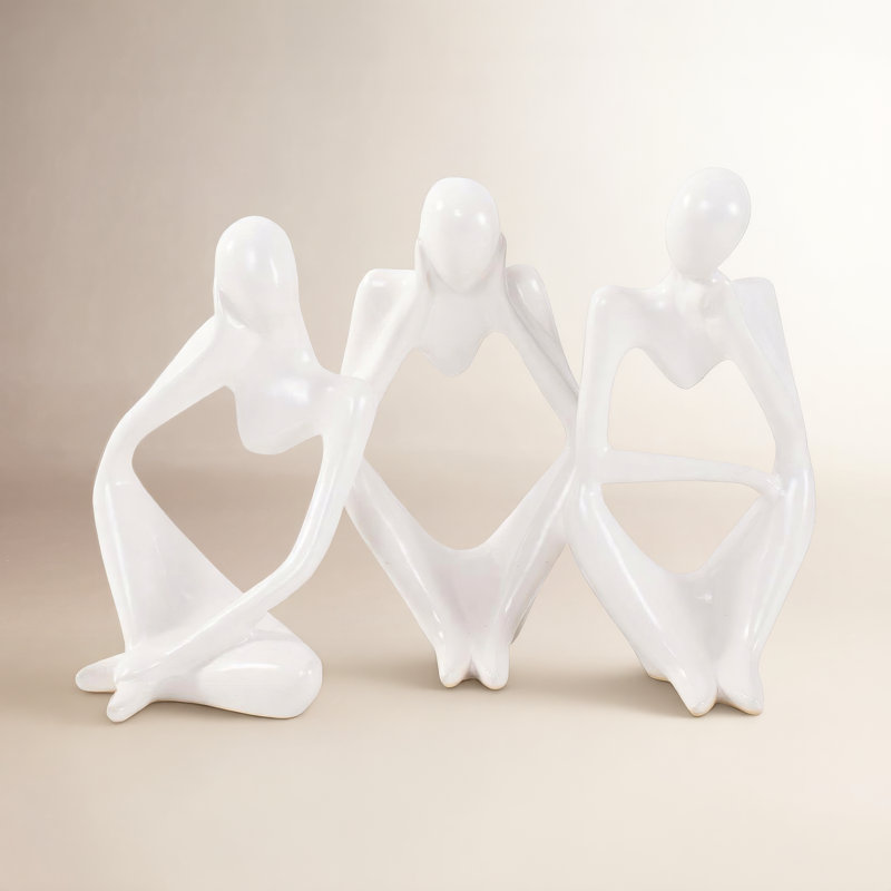 Contentment Ceramic Sculpture- Set of 3